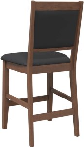 vidaXL Hokery barowe z poduszkami 2 szt. Brązowe lite drewno gumowe 7