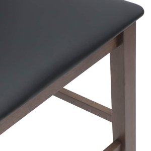 vidaXL Hokery barowe z poduszkami 2 szt. Brązowe lite drewno gumowe 8