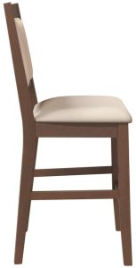 vidaXL Hokery barowe z poduszkami 2 szt. Brązowe lite drewno gumowe 6