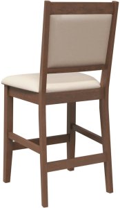 vidaXL Hokery barowe z poduszkami 2 szt. Brązowe lite drewno gumowe 7