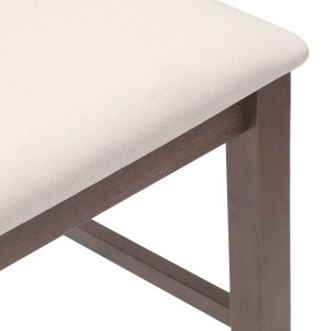 vidaXL Hokery barowe z poduszkami 2 szt. Brązowe lite drewno gumowe 8