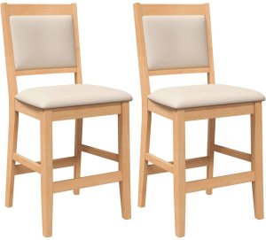 vidaXL Hokery barowe z poduszkami 2 szt. guma 2