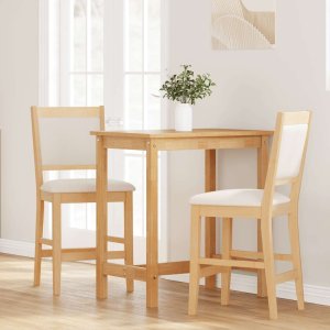 vidaXL Hokery barowe z poduszkami 2 szt. guma 3