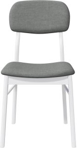 vidaXL Krzesła do jadalni z poduszkami 2 szt. Białe lite drewno gumowe 5