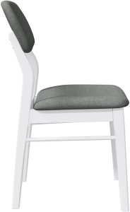 vidaXL Krzesła do jadalni z poduszkami 2 szt. Białe lite drewno gumowe 6