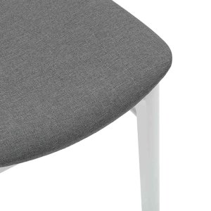 vidaXL Krzesła do jadalni z poduszkami 2 szt. Białe lite drewno gumowe 8