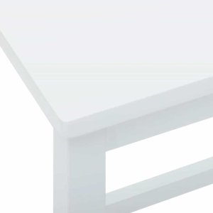 vidaXL Krzesła barowe 2 szt. Białe lite drewno gumowe 8