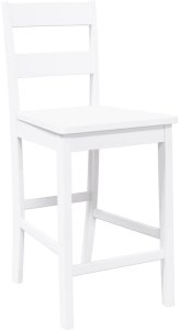 vidaXL Hokery barowe 2 szt. Białe lite drewno gumowe 4