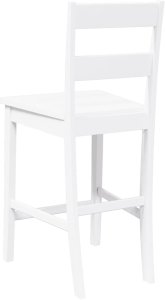 vidaXL Hokery barowe 2 szt. Białe lite drewno gumowe 7