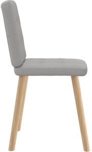 vidaXL Krzesła do jadalni 4 szt. Tkanina Cloud Grey 5