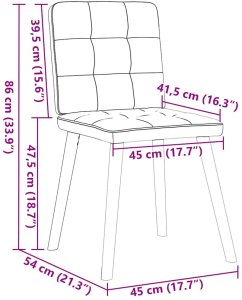 vidaXL Krzesła do jadalni 4 szt. Tkanina Cloud Grey 9
