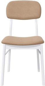 vidaXL Krzesła do jadalni z poduszkami 2 szt. Białe lite drewno gumowe 5