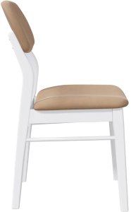 vidaXL Krzesła do jadalni z poduszkami 2 szt. Białe lite drewno gumowe 6