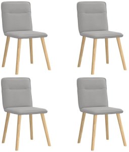 vidaXL Krzesła do jadalni 4 szt. Tkanina Cloud Grey 2