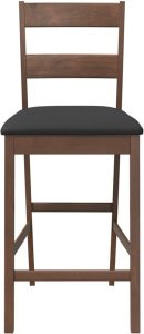 vidaXL Hokery barowe z poduszkami 2 szt. Brązowe lite drewno gumowe 5