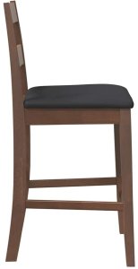 vidaXL Hokery barowe z poduszkami 2 szt. Brązowe lite drewno gumowe 6