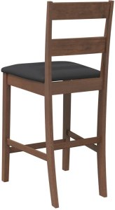 vidaXL Hokery barowe z poduszkami 2 szt. Brązowe lite drewno gumowe 7