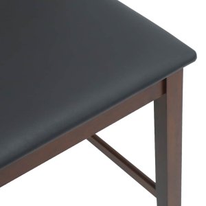 vidaXL Hokery barowe z poduszkami 2 szt. Brązowe lite drewno gumowe 8