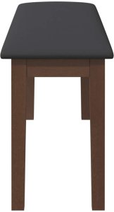 vidaXL Ławka 110 cm Brązowa lite drewno guma 5