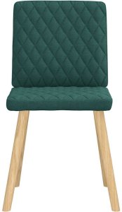 vidaXL Krzesła do jadalni 4 szt. Ciemnozielona tkanina 4