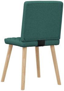 vidaXL Krzesła do jadalni 4 szt. Ciemnozielona tkanina 6