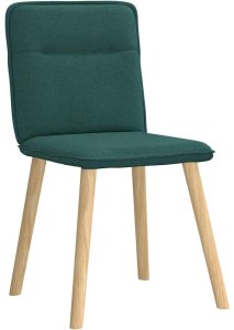 vidaXL Krzesła do jadalni 4 szt. Ciemnozielona tkanina 3