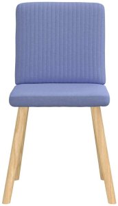 vidaXL Krzesła do jadalni 6 szt. Jeans Niebieski Tkanina 4