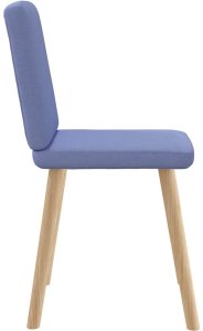vidaXL Krzesła do jadalni 6 szt. Jeans Niebieski Tkanina 5