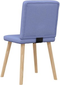 vidaXL Krzesła do jadalni 6 szt. Jeans Niebieski Tkanina 6