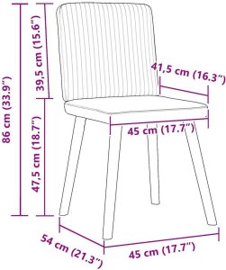vidaXL Krzesła do jadalni 6 szt. Jeans Niebieski Tkanina 9