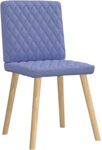 vidaXL Krzesła do jadalni 6 szt. Jeans Niebieski Tkanina 3