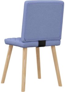 vidaXL Krzesła do jadalni 6 szt. Jeans Niebieski Tkanina 6