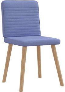 vidaXL Krzesła do jadalni 6 szt. Jeans Niebieski Tkanina 3