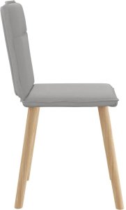 vidaXL Krzesła do jadalni 2 szt. Tkanina Cloud Grey 5