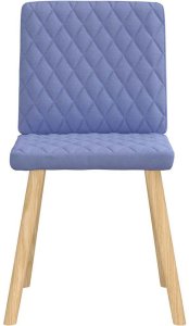 vidaXL Krzesła do jadalni 2 szt. Jeans Niebieski Tkanina 3