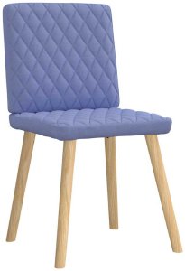 vidaXL Krzesła do jadalni 2 szt. Jeans Niebieski Tkanina 4