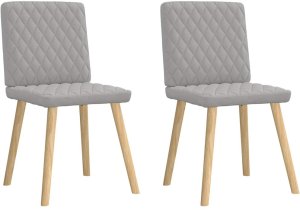 vidaXL Krzesła do jadalni 2 szt. Tkanina Cloud Grey 2