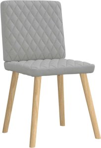 vidaXL Krzesła do jadalni 2 szt. Tkanina Cloud Grey 4