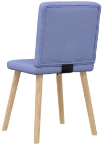 vidaXL Krzesła do jadalni 2 szt. Jeans Niebieski Tkanina 6