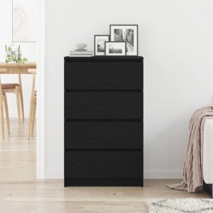 vidaXL Komoda, czarny dąb, 60x35x98,5 cm, materiał drewnopochodny 3
