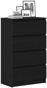 vidaXL Komoda, czarny dąb, 60x35x98,5 cm, materiał drewnopochodny 4