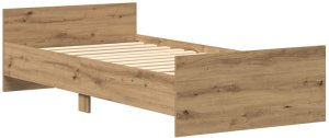 vidaXL Rama łóżka bez materaca, dąb artisan, 75x190 cm 4