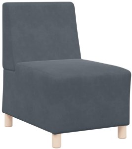 vidaXL Sofa Fotel Ciemnoszary 55 cm Aksamit 2