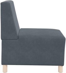 vidaXL Sofa Fotel Ciemnoszary 55 cm Aksamit 5