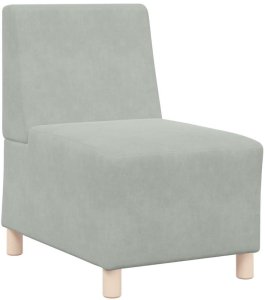 vidaXL Sofa Fotel Jasnoszary 55 cm Aksamit 2