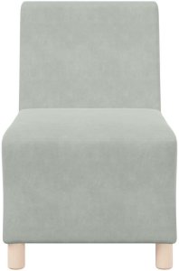 vidaXL Sofa Fotel Jasnoszary 55 cm Aksamit 4