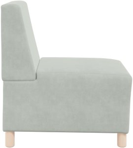 vidaXL Sofa Fotel Jasnoszary 55 cm Aksamit 5