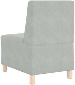 vidaXL Sofa Fotel Jasnoszary 55 cm Aksamit 6