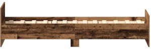vidaXL Rama łóżka bez materaca, stare drewno, 75x190 cm 6