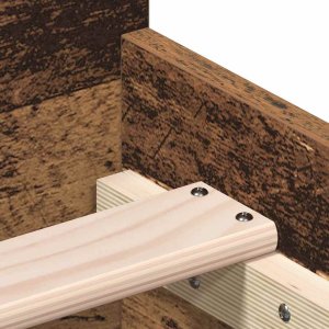 vidaXL Rama łóżka bez materaca, stare drewno, 75x190 cm 8